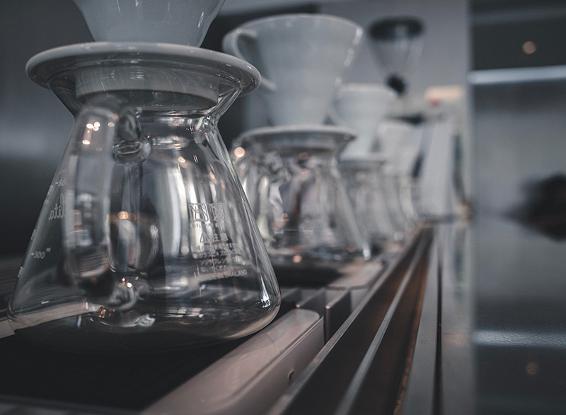 Kaffefiltre, Service, Glas, Engangsemballage  